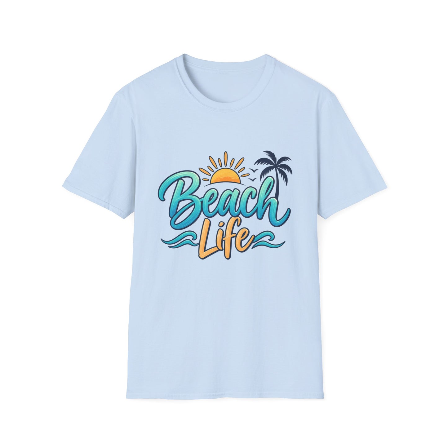 Beach Life T‑Shirt — Retro Sun & Palm Vacation Tee