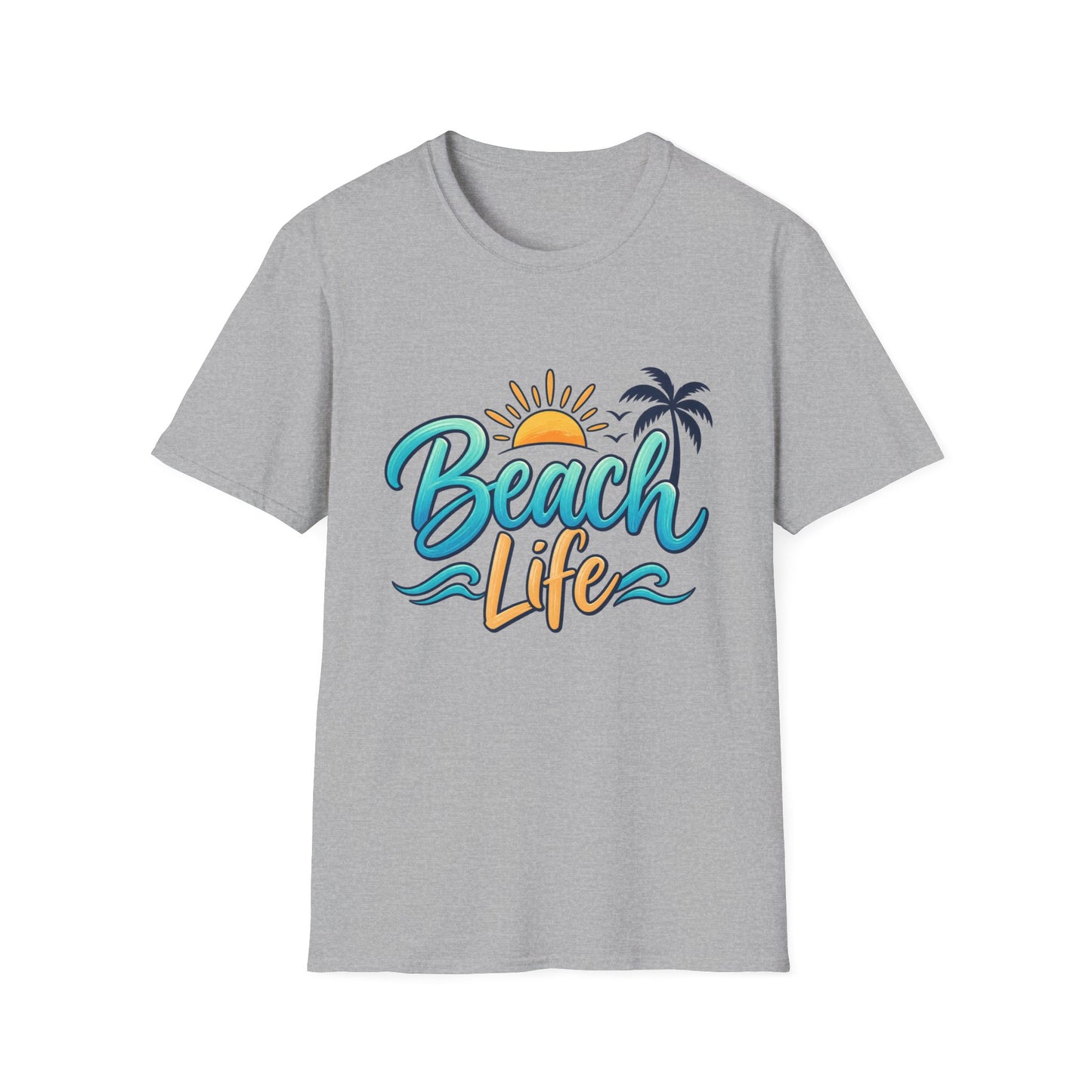 Beach Life T‑Shirt — Retro Sun & Palm Vacation Tee