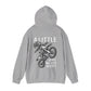 Women’s Motocross Hoodie – “Real Girls Let ‘Er Eat / A Little Dirt Never Hurt” Dirt Bike Pullover
