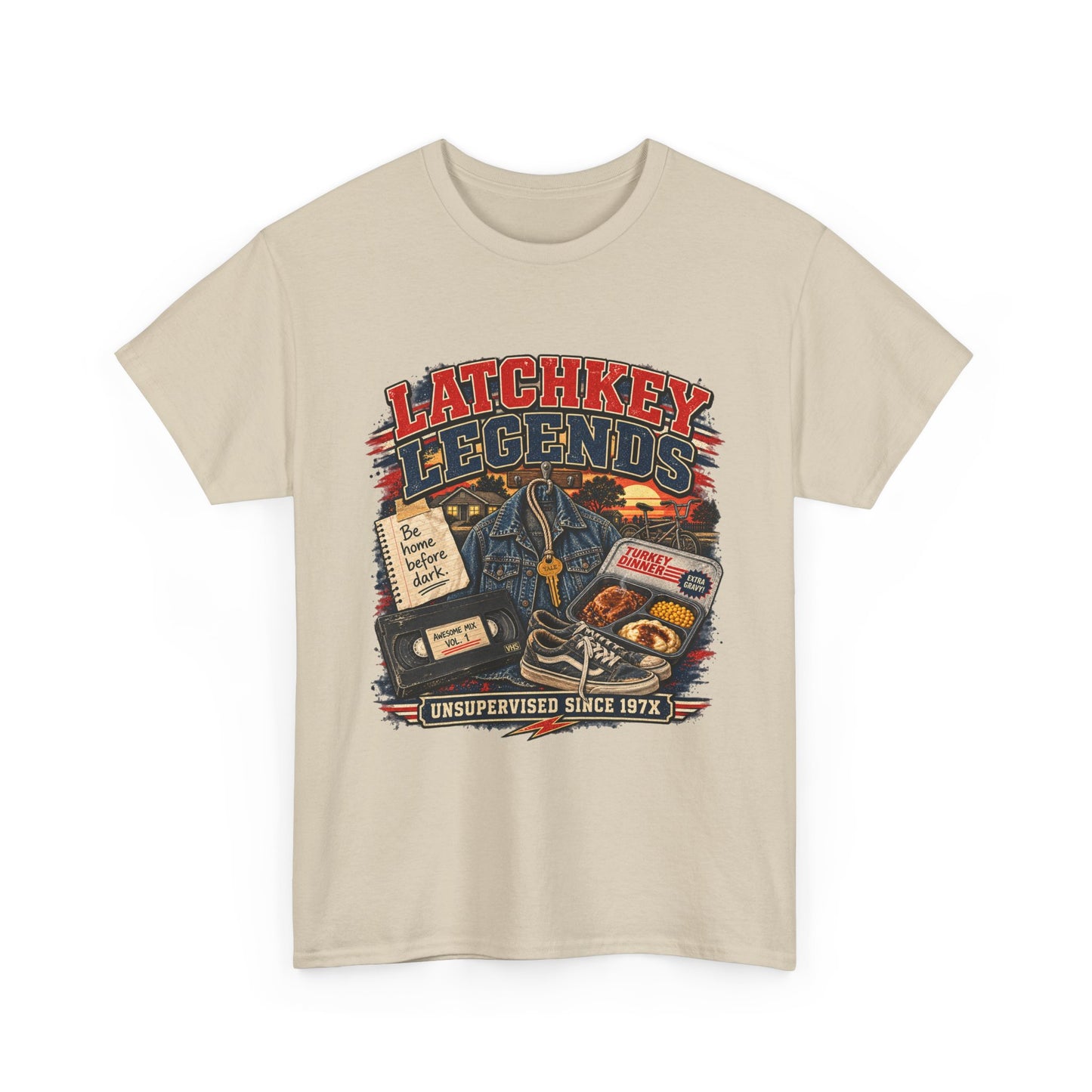 Latchkey Legends T‑Shirt – Vintage 'Unsupervised Since 19??' Retro Kids of the 80s Tee