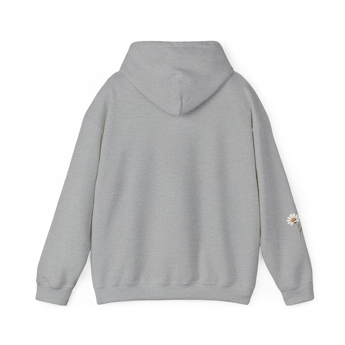 Daisy Comfort Hoodie — 'don't be the same be better' Minimal Floral Pullover