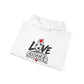 Soccer Love Hoodie – 'Love Soccer' Heart & Ball Graphic Hooded Sweatshirt