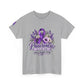 Pancreatic Cancer Awareness T-Shirt — Purple Ribbon Hope, Strength & Faith Tee