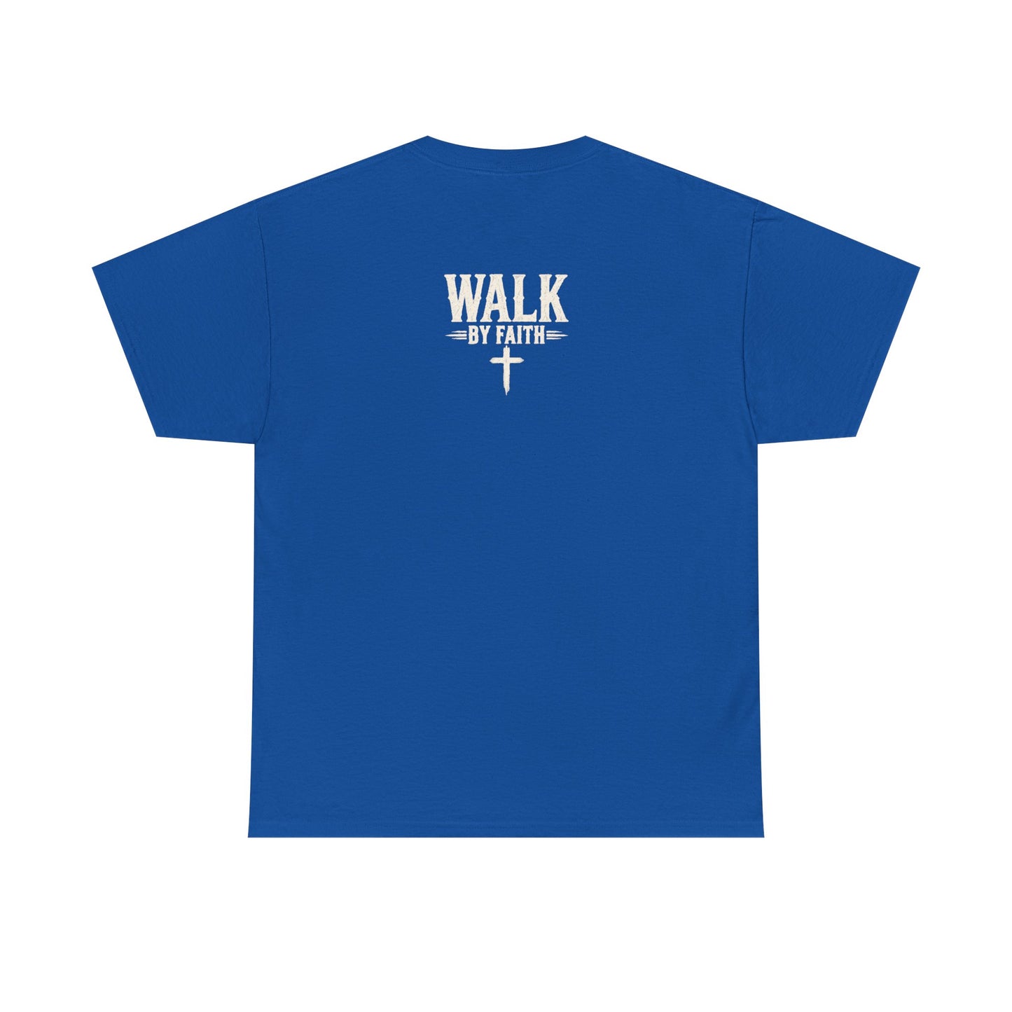 Faith Over Fear T-Shirt — Christian Inspirational Tee with Cross (Walk on Water Back Design)