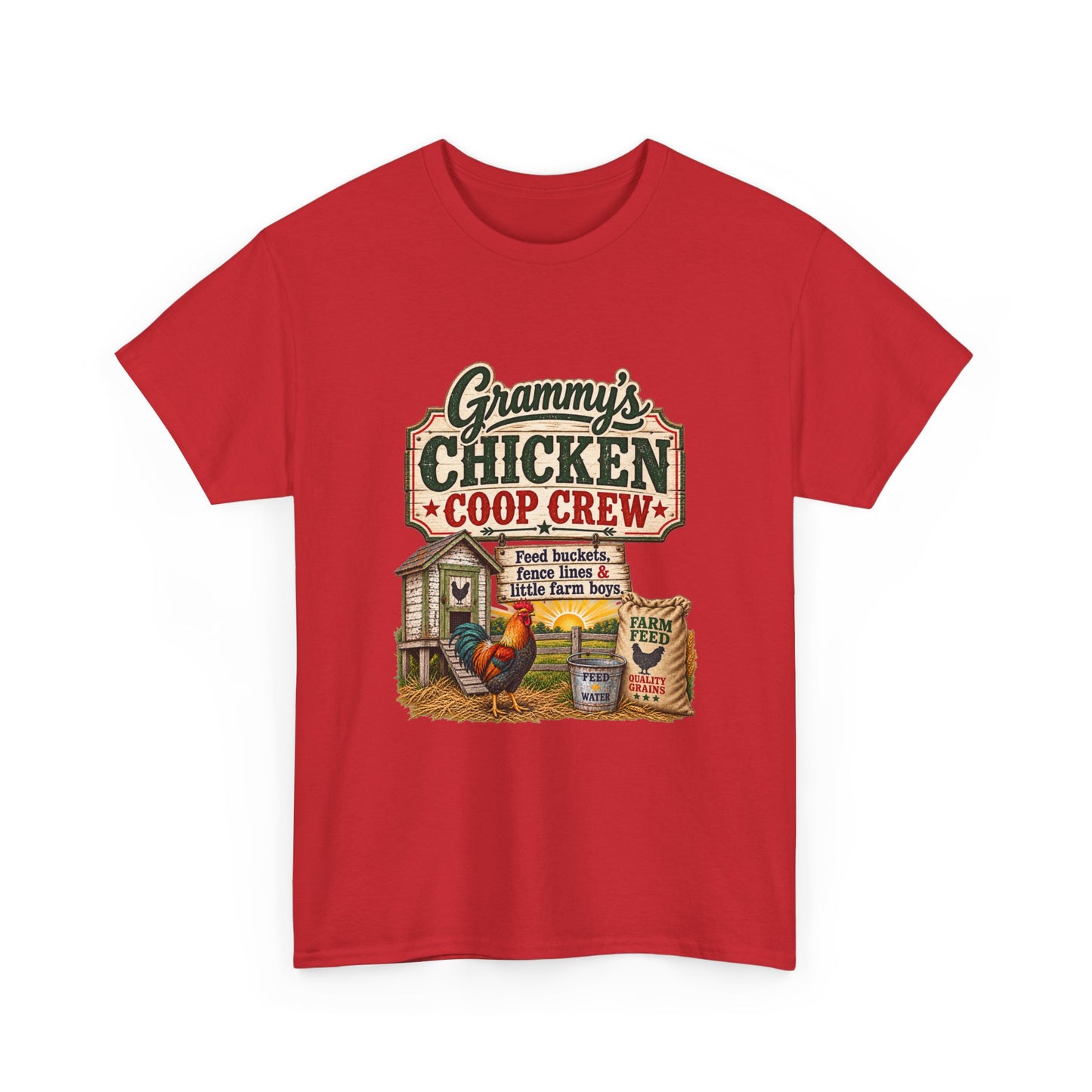 Grammy's Chicken Coop Crew T-Shirt — Vintage Farmhouse Gift for Grandma