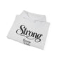 Strong Because of Jesus Hoodie - Christian Faith Inspirational Pullover