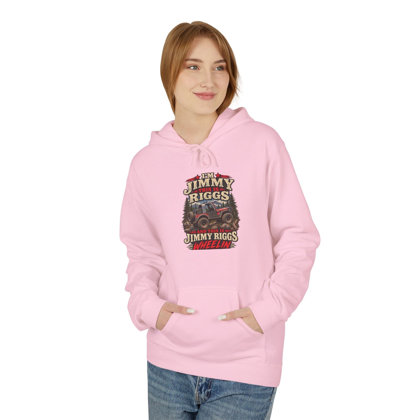 Hoodie — 'Built on the Backroads' Jimmy Riggs Vintage Truck Graphic
