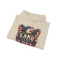 Patriotic 'Land of the Free' Eagle Hoodie – American Flag Veteran Tribute