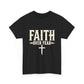 Faith Over Fear T-Shirt — Christian Inspirational Tee with Cross (Walk on Water Back Design)