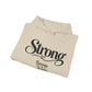 Strong Because of Jesus Hoodie - Christian Faith Inspirational Pullover