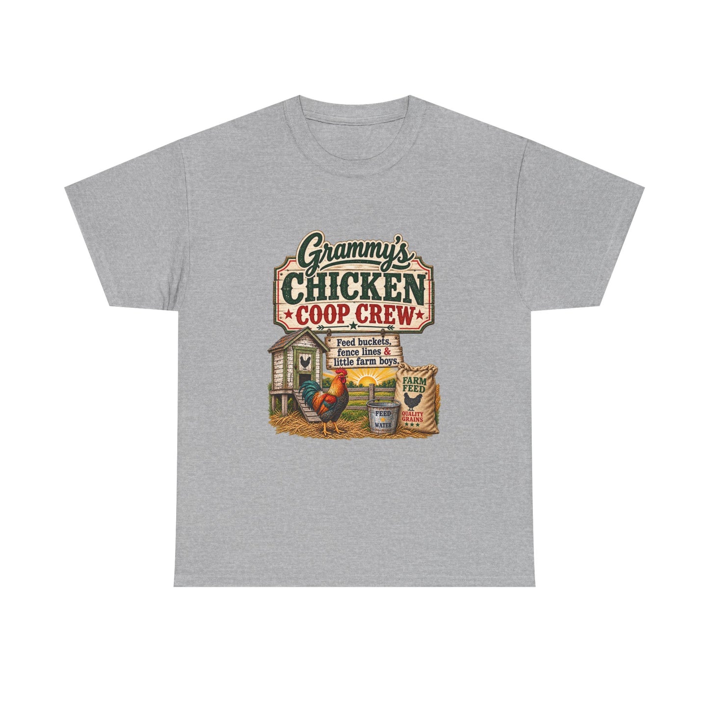 Grammy's Chicken Coop Crew T-Shirt — Vintage Farmhouse Gift for Grandma