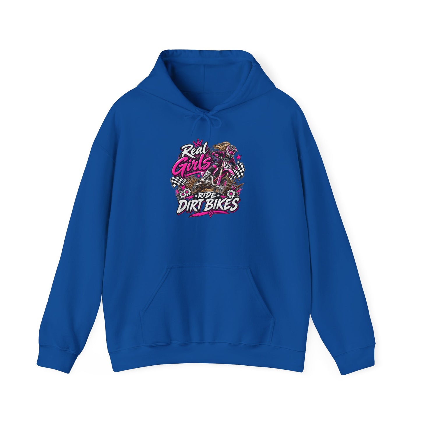 Women’s 'Real Girls Ride Dirtbikes' Hoodie — Girls Motocross Pullover