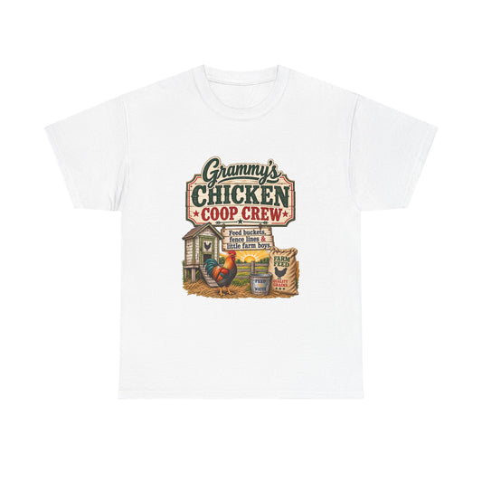 Grammy's Chicken Coop Crew T-Shirt — Vintage Farmhouse Gift for Grandma