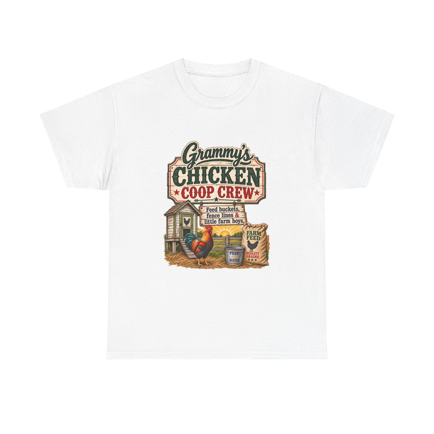 Grammy's Chicken Coop Crew T-Shirt — Vintage Farmhouse Gift for Grandma
