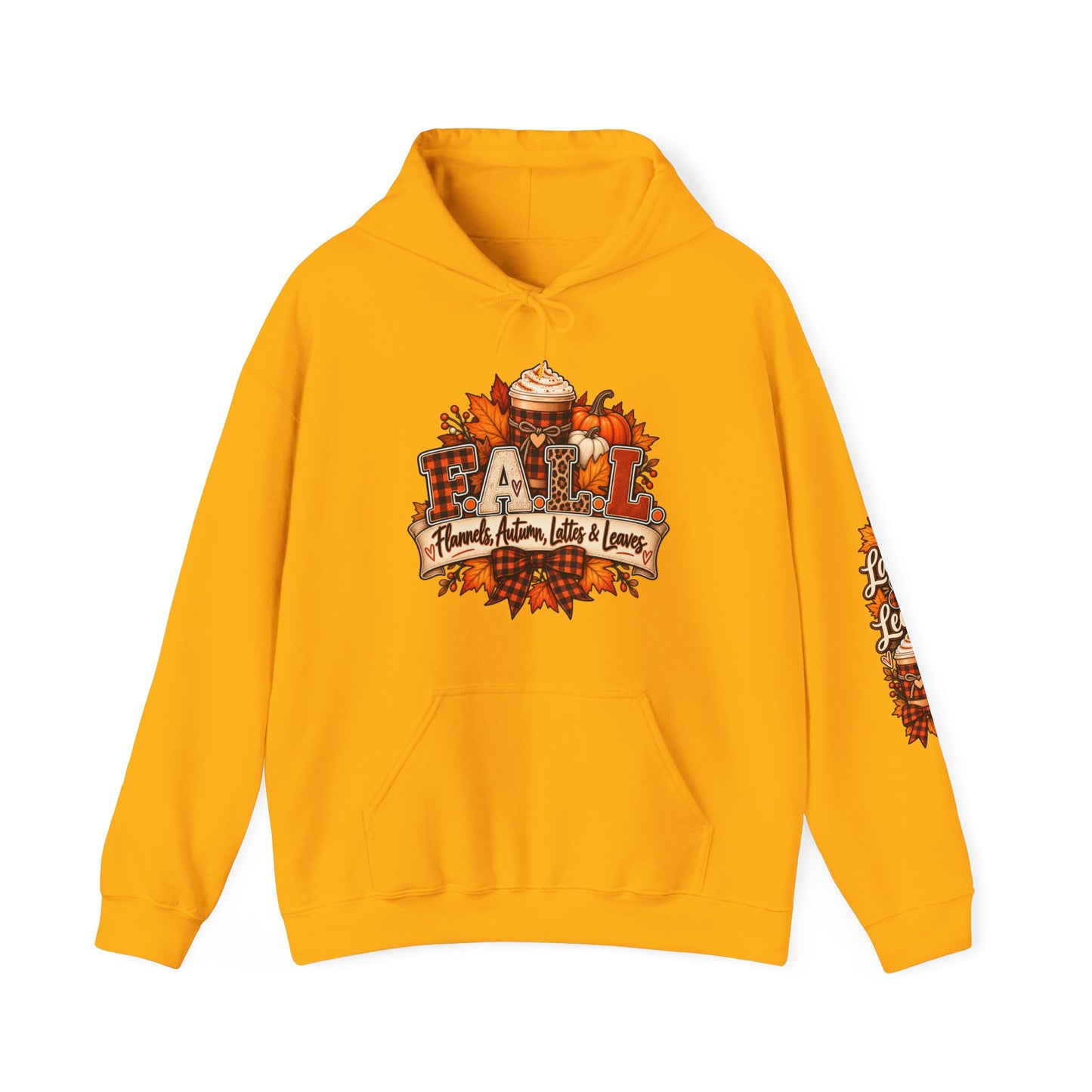 Fall Cozy Hoodie — "Stay Cozy" Autumn Leaves & Pumpkin Spice Sweatshirt