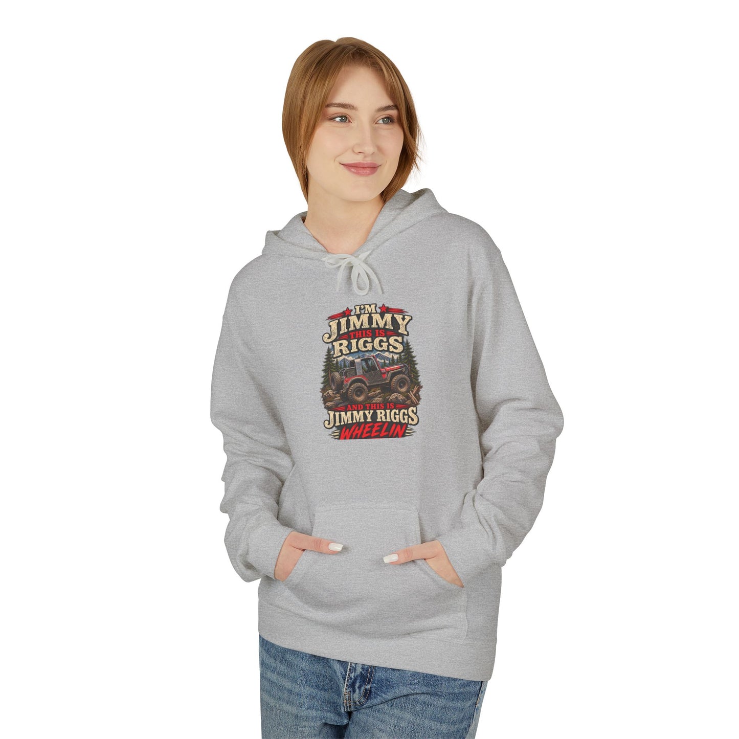 Hoodie — 'Built on the Backroads' Jimmy Riggs Vintage Truck Graphic
