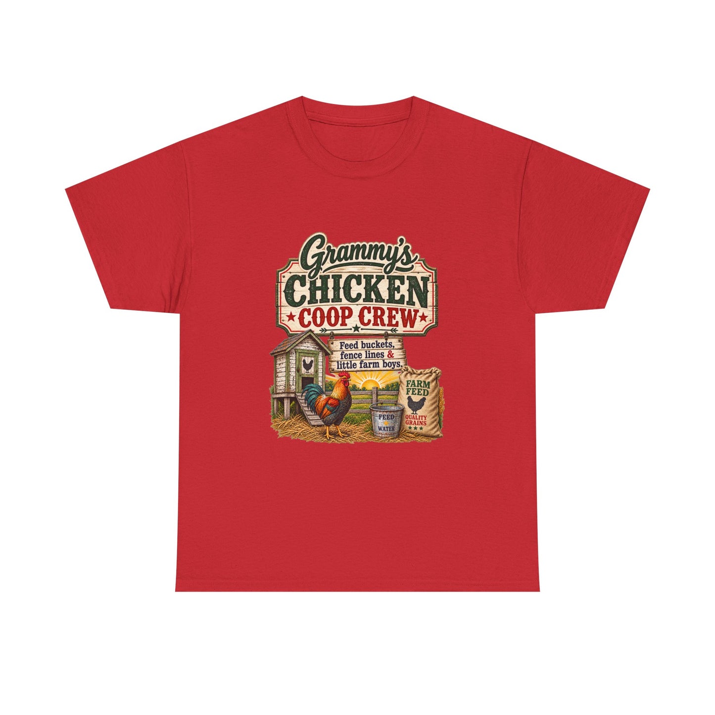 Grammy's Chicken Coop Crew T-Shirt — Vintage Farmhouse Gift for Grandma