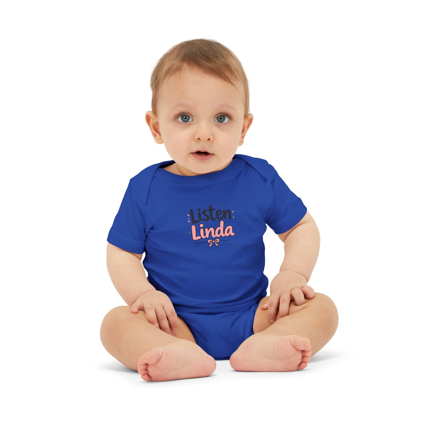 Infant Onesie - "Listen Linda" Cute Script Baby Bodysuit