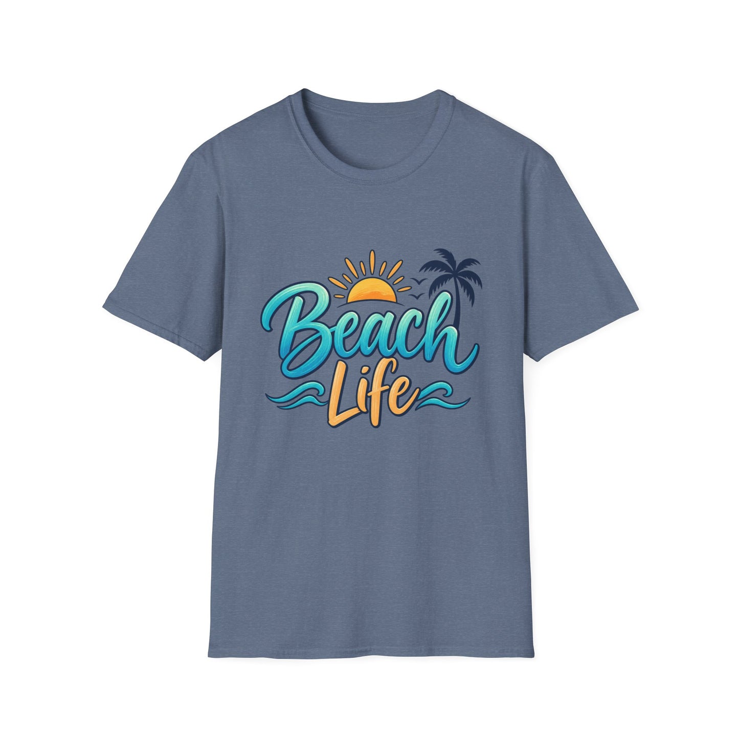 Beach Life T‑Shirt — Retro Sun & Palm Vacation Tee