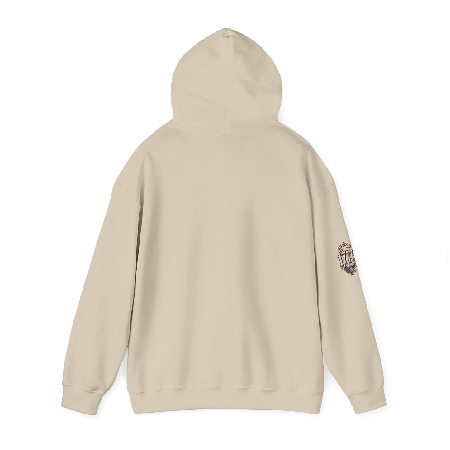 Patriotic 'Land of the Free' Eagle Hoodie – American Flag Veteran Tribute