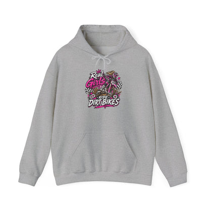 Women’s 'Real Girls Ride Dirtbikes' Hoodie — Girls Motocross Pullover