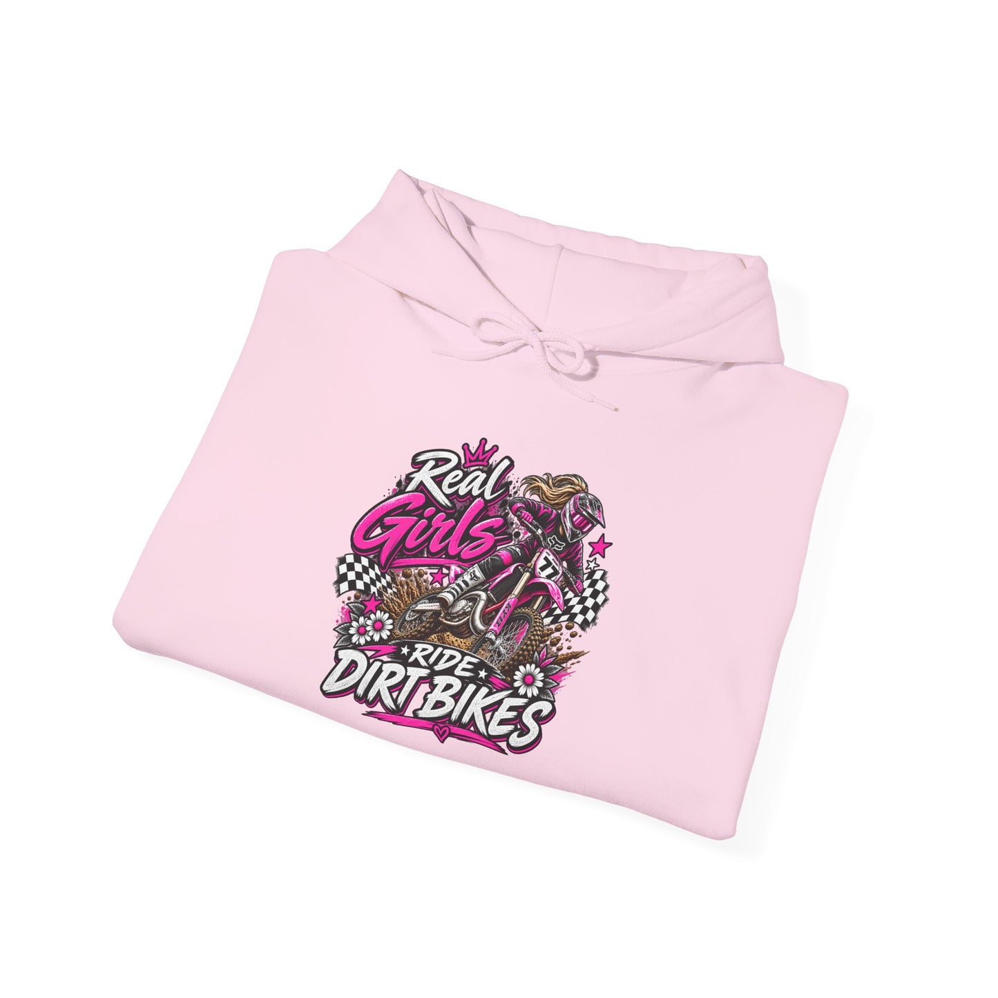 Women’s 'Real Girls Ride Dirtbikes' Hoodie — Girls Motocross Pullover