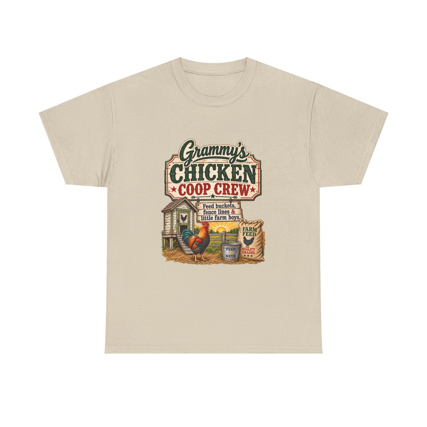 Grammy's Chicken Coop Crew T-Shirt — Vintage Farmhouse Gift for Grandma