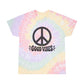 Good Vibes Tie-Dye Tee — Pastel Spiral Peace Sign T-Shirt