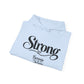 Strong Because of Jesus Hoodie - Christian Faith Inspirational Pullover