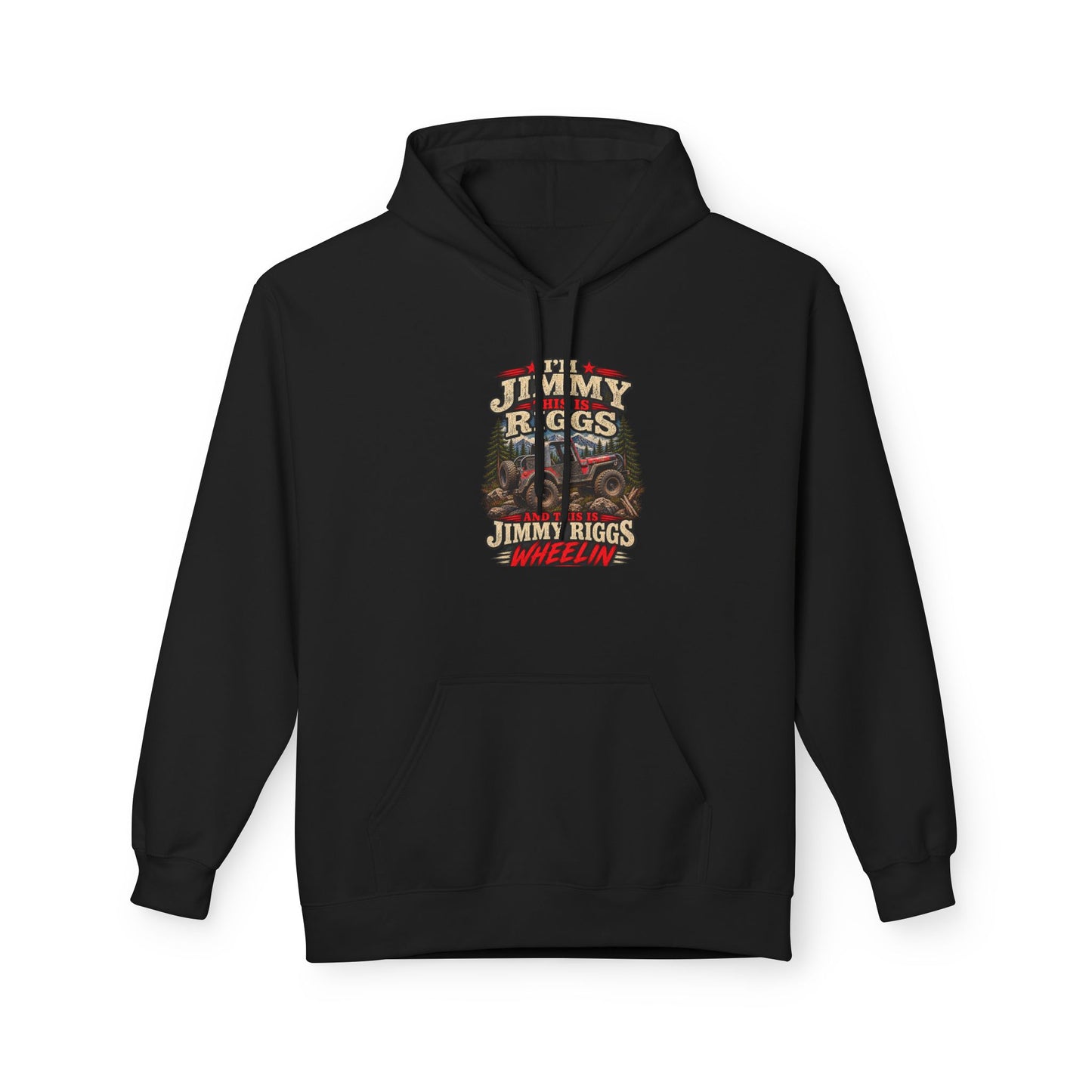 Hoodie — 'Built on the Backroads' Jimmy Riggs Vintage Truck Graphic