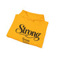 Strong Because of Jesus Hoodie - Christian Faith Inspirational Pullover