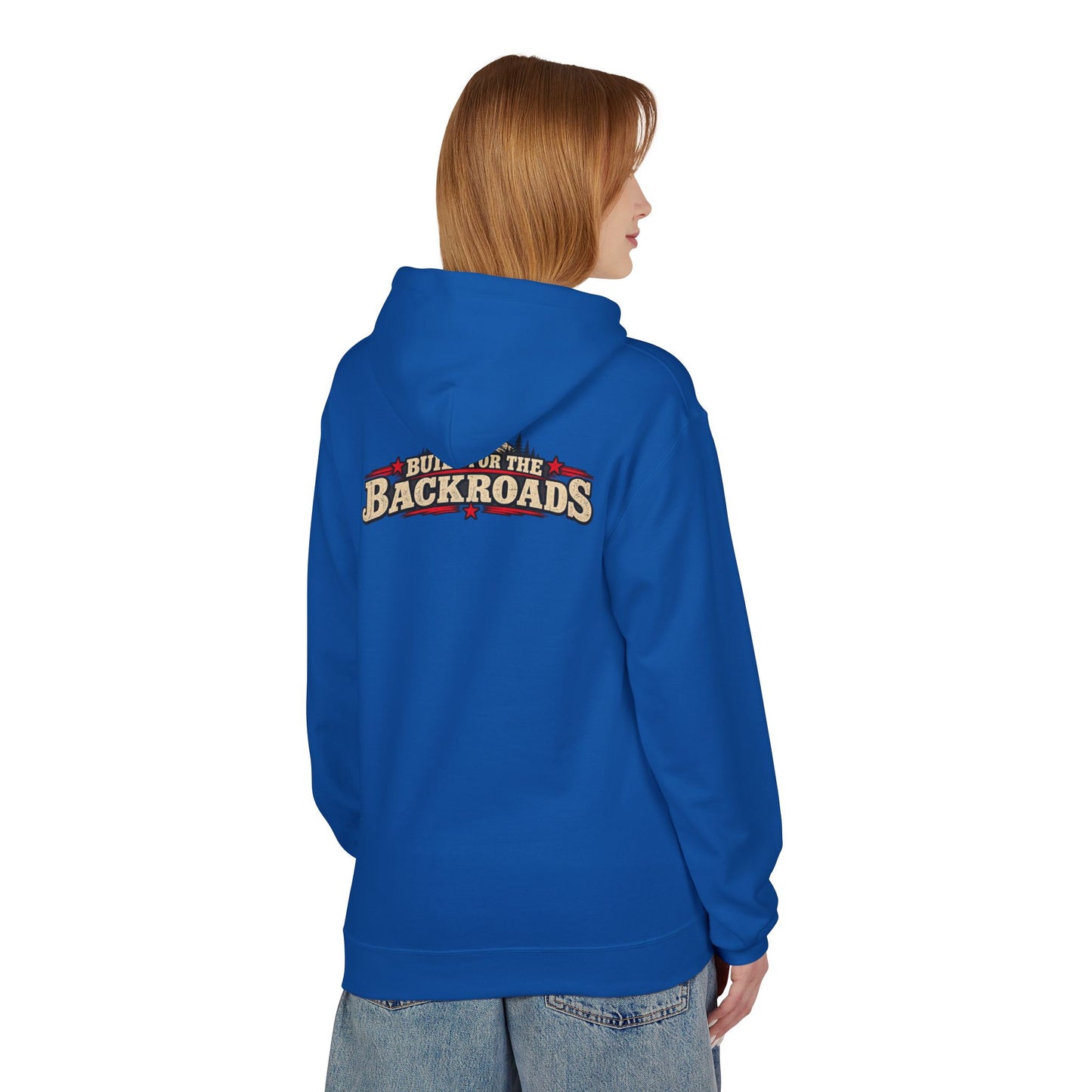 Hoodie — 'Built on the Backroads' Jimmy Riggs Vintage Truck Graphic