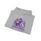 Pancreatic Cancer Awareness Hoodie – Purple Ribbon Floral Support Sweatshirt