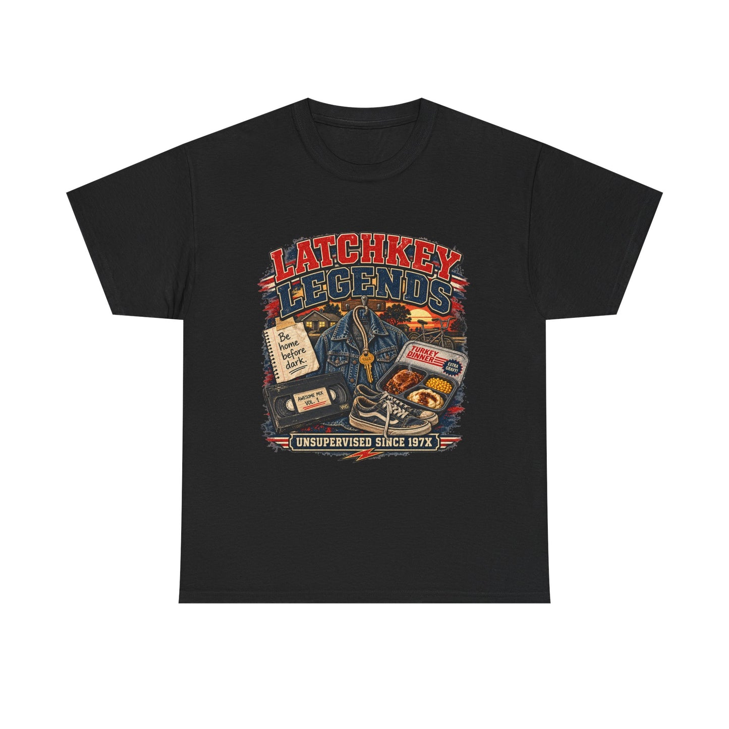 Latchkey Legends T‑Shirt – Vintage 'Unsupervised Since 19??' Retro Kids of the 80s Tee