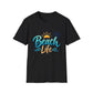 Beach Life T‑Shirt — Retro Sun & Palm Vacation Tee