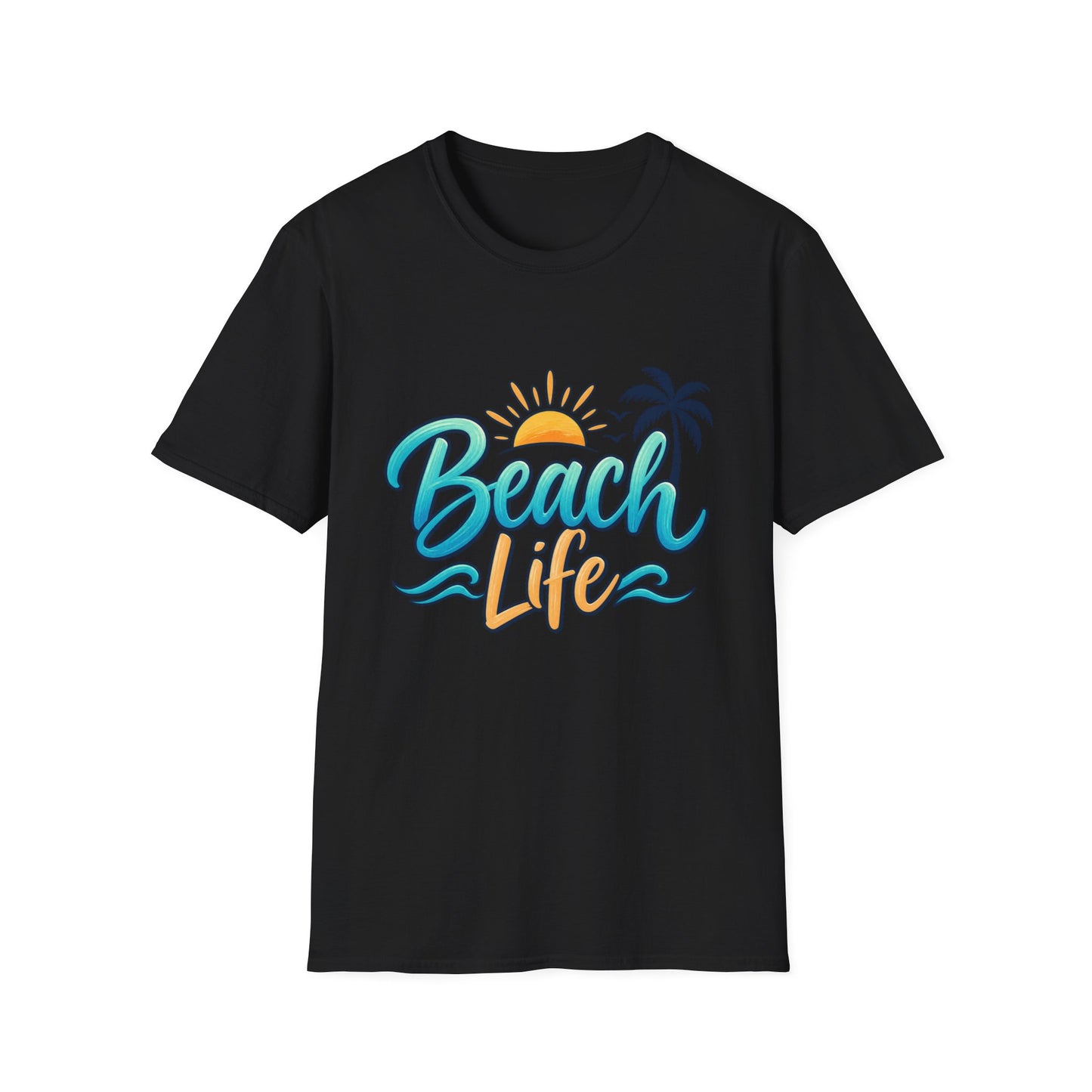 Beach Life T‑Shirt — Retro Sun & Palm Vacation Tee