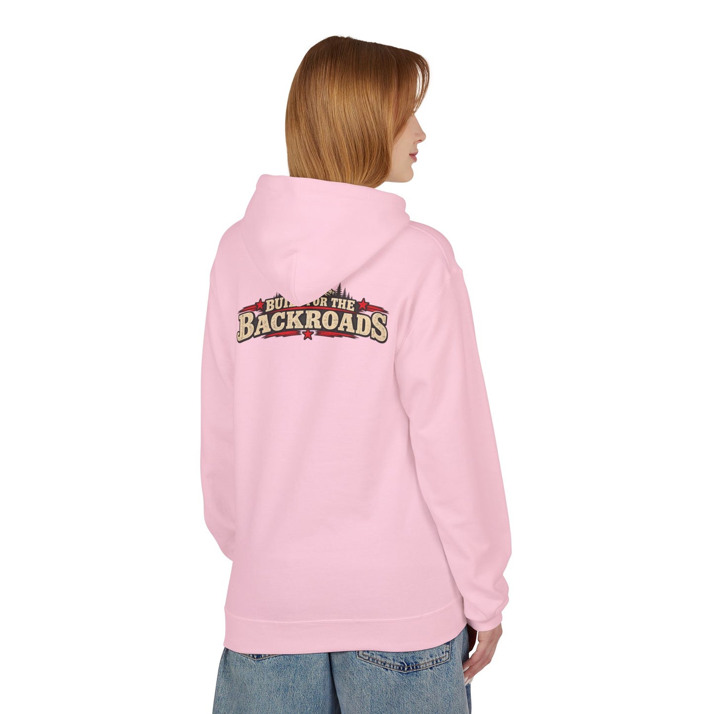 Hoodie — 'Built on the Backroads' Jimmy Riggs Vintage Truck Graphic