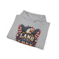 Patriotic 'Land of the Free' Eagle Hoodie – American Flag Veteran Tribute