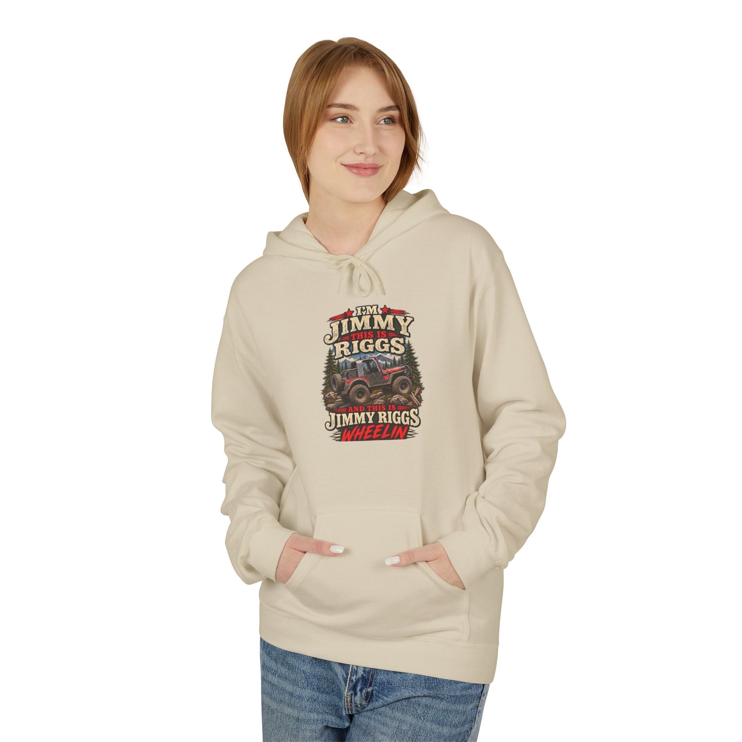 Hoodie — 'Built on the Backroads' Jimmy Riggs Vintage Truck Graphic