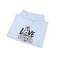 Soccer Love Hoodie – 'Love Soccer' Heart & Ball Graphic Hooded Sweatshirt