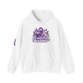 Pancreatic Cancer Awareness Hoodie – Purple Ribbon Floral Support Sweatshirt