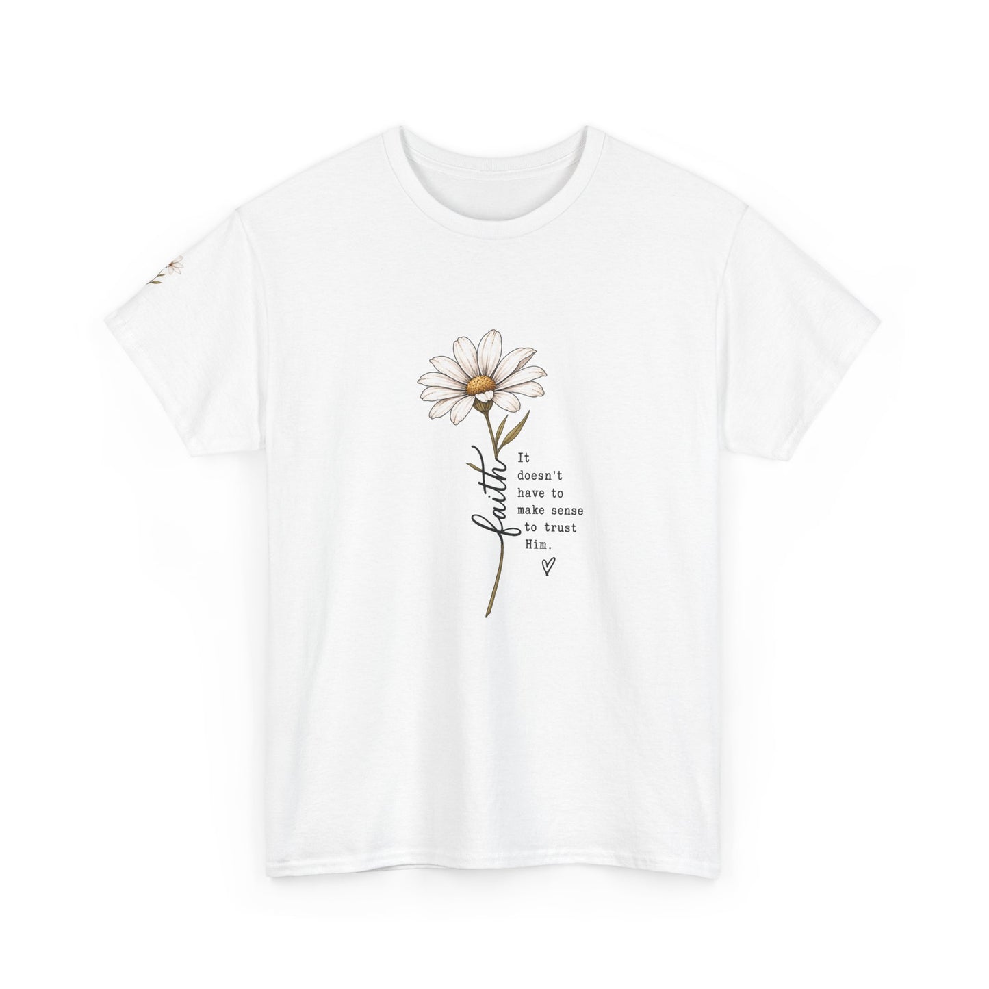 Daisy Illustration Tee – "It's Okay to Have a Little More Time" Inspirational Floral T‑Shirt