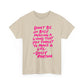 Dolly Parton Quote Tee — "Don't Be So Busy Making a Living" Pink Handwritten Graphic T-Shirt