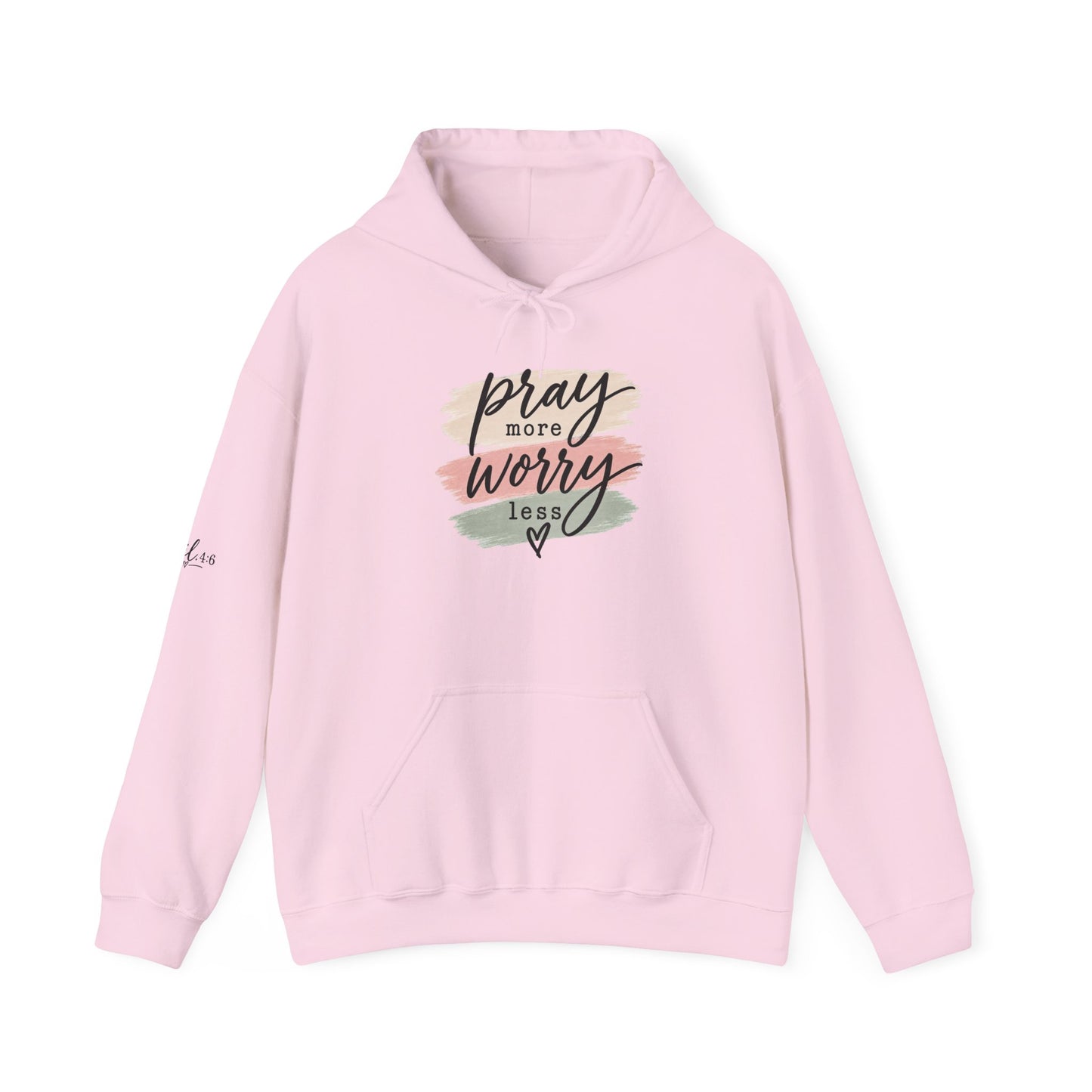 Prayer Hoodie - "Pray More Worry Less" Inspirational Christian Pullover