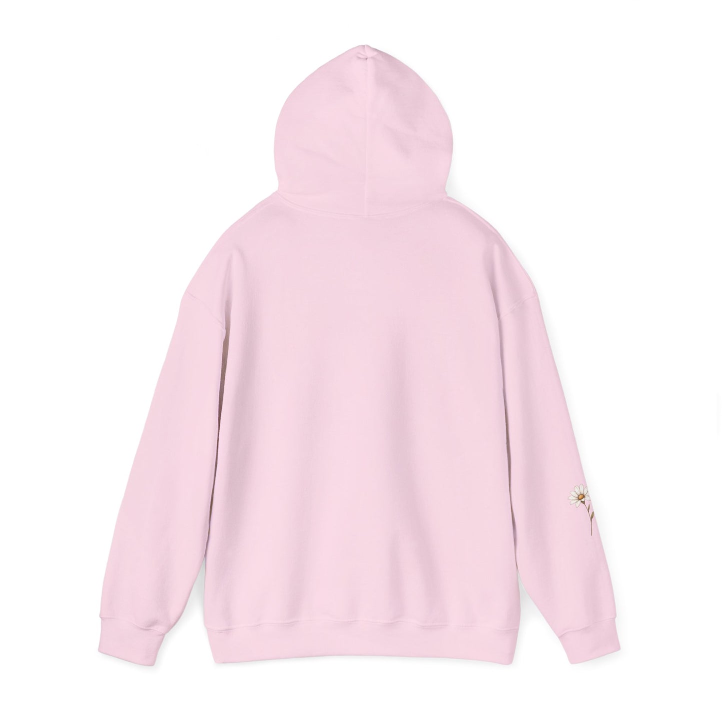 Daisy Comfort Hoodie — 'don't be the same be better' Minimal Floral Pullover