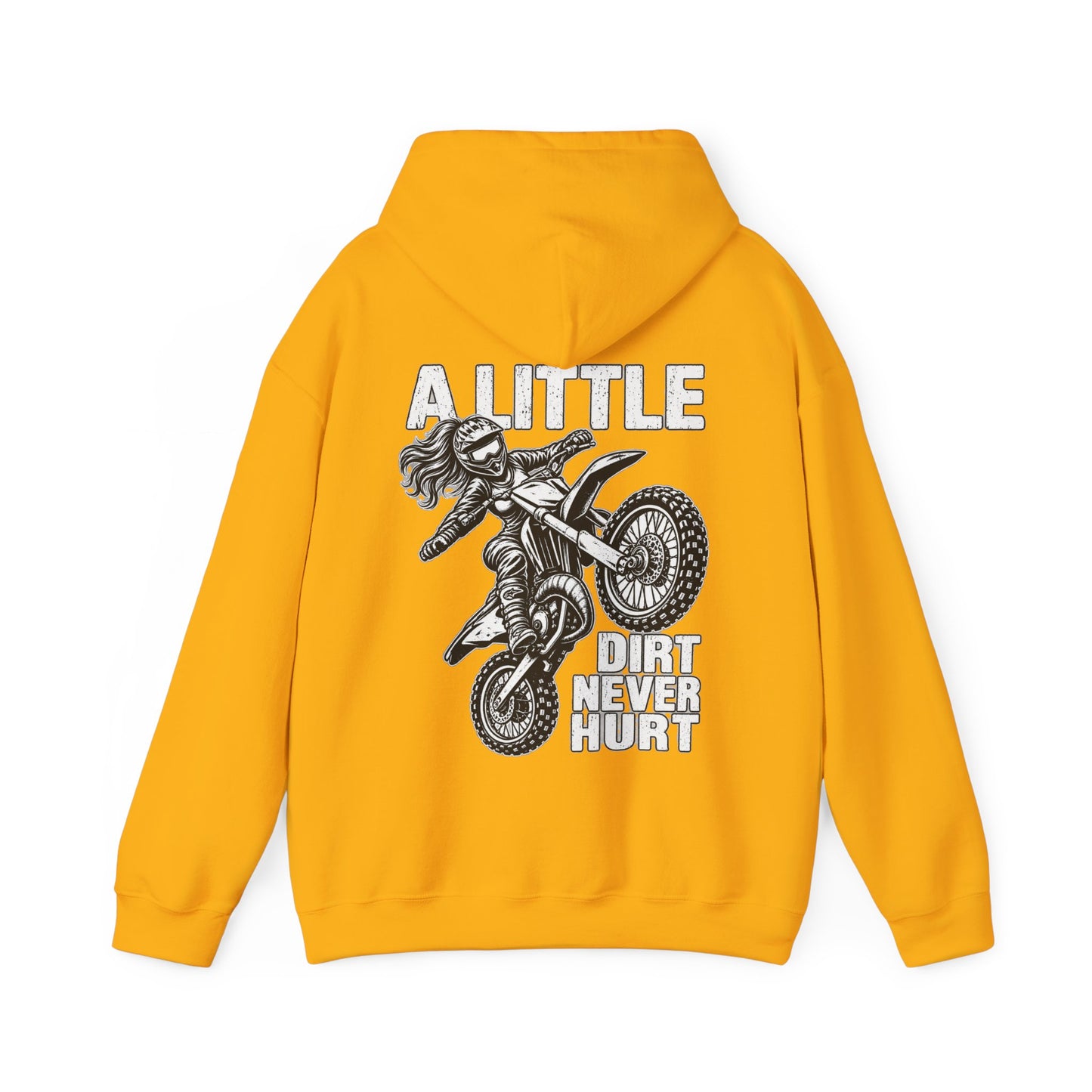 Women’s Motocross Hoodie – “Real Girls Let ‘Er Eat / A Little Dirt Never Hurt” Dirt Bike Pullover