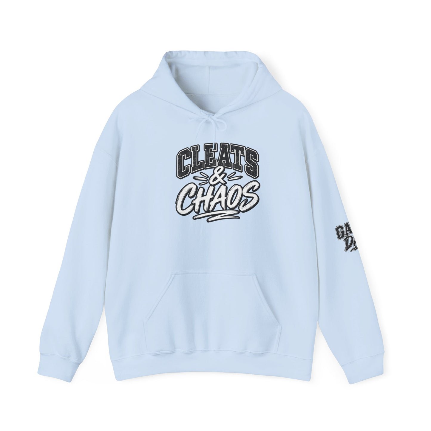 Cleats & Chaos Hoodie — Graphic Athletic Football Sweatshirt
