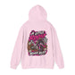Racer Girl Motorcycle Hoodie — "Real Girls Let 'Er Eat" / "A Little Roost Never Hurt"