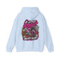 Racer Girl Motorcycle Hoodie — "Real Girls Let 'Er Eat" / "A Little Roost Never Hurt"