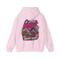 Racer Girl Motorcycle Hoodie — "Real Girls Let 'Er Eat" / "A Little Roost Never Hurt"
